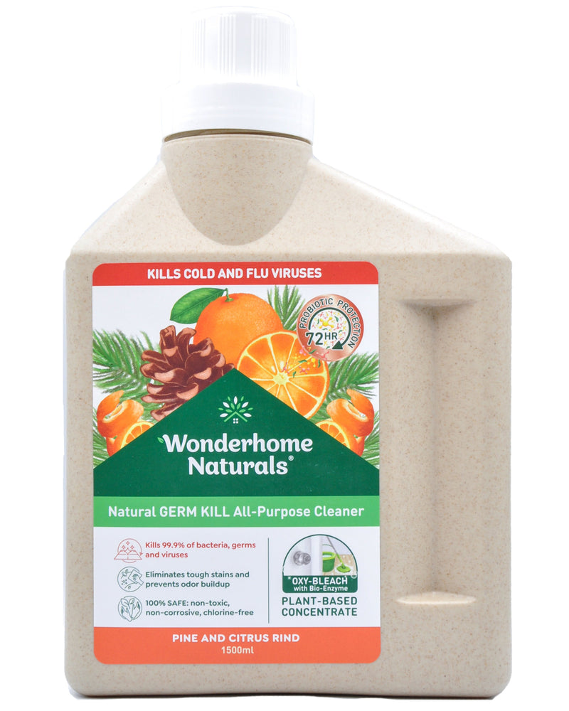 Wonderhome Naturals Germ Kill All-Purpose Cleaner - Pine & Citrus Rind (1500ml) - Organics.ph