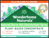 Wonderhome Naturals Germ Kill Disinfectant Spray - Mint Lavender (300ml) - Organics.ph