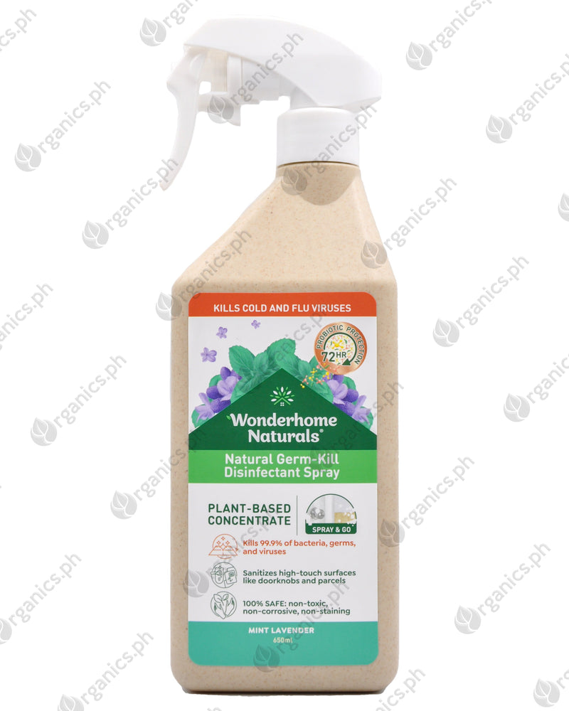 Wonderhome Naturals Germ Kill Disinfectant Spray - Mint Lavender (650ml) - Organics.ph