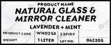 Wonderhome Naturals Glass & Mirror Cleaner - Mint Lavender - Refill Pack (1 Liter) - Organics.ph
