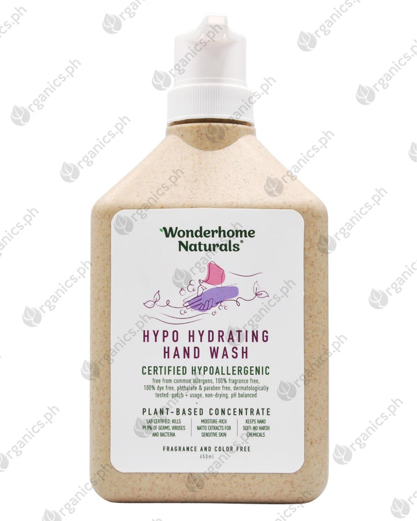 Wonderhome Naturals Hypoallergenic Hydrating Hand Wash (450ml) - Organics.ph