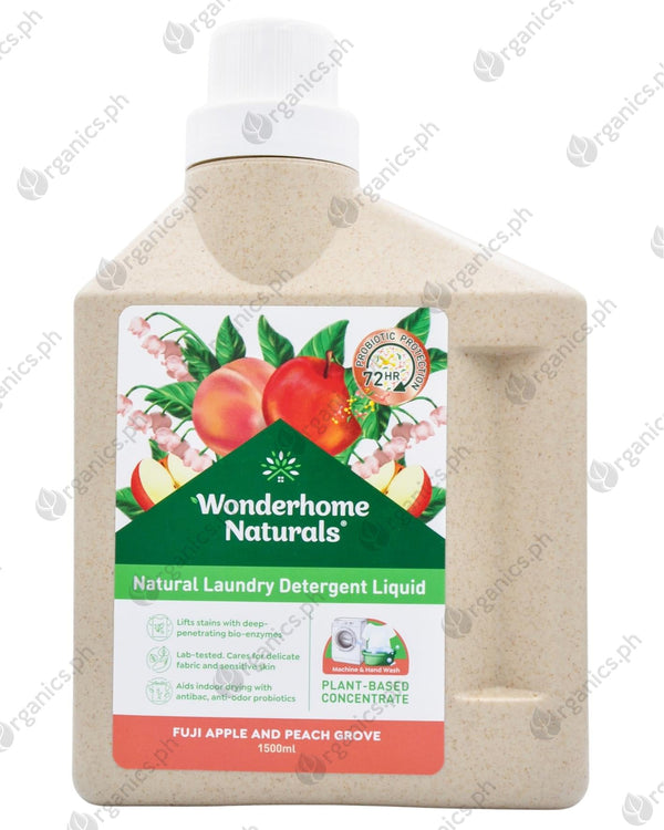 Wonderhome Naturals Laundry Detergent Liquid - Fuji Apple & Peach Grove (1500ml) - Organics.ph