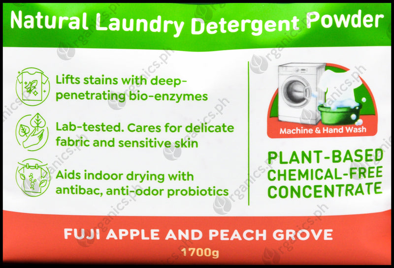 Wonderhome Naturals Laundry Detergent Powder - Fuji Apple & Peach Grove (1700g) - Organics.ph