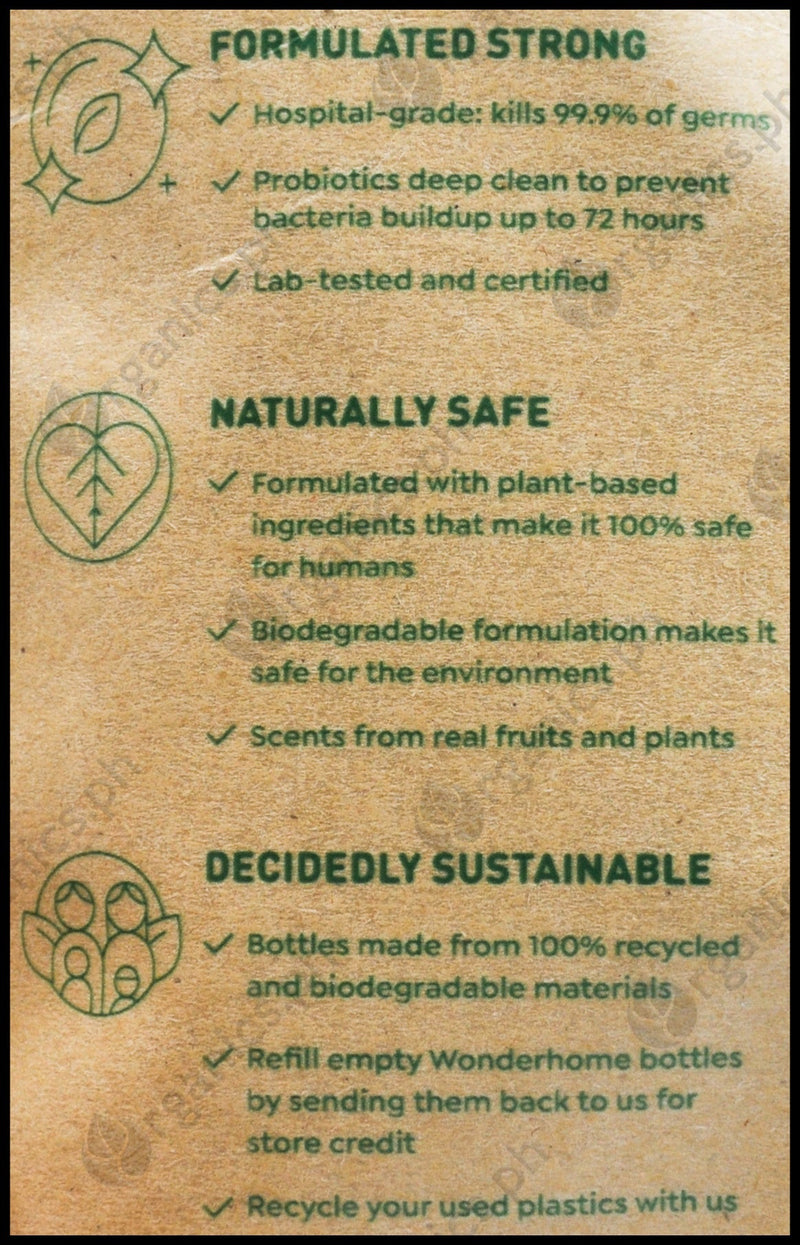 Wonderhome Naturals Natto Hydrating Hand Sanitizer - Lavender & Cedar - Refill Pack (500ml) - Organics.ph