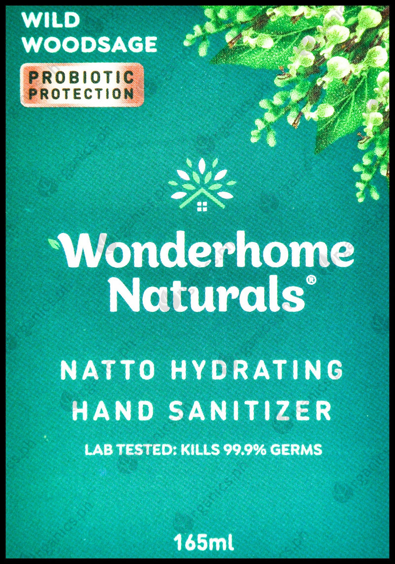 Wonderhome Naturals Natto Hydrating Hand Sanitizer - Wild Woodsage (165ml) - Organics.ph