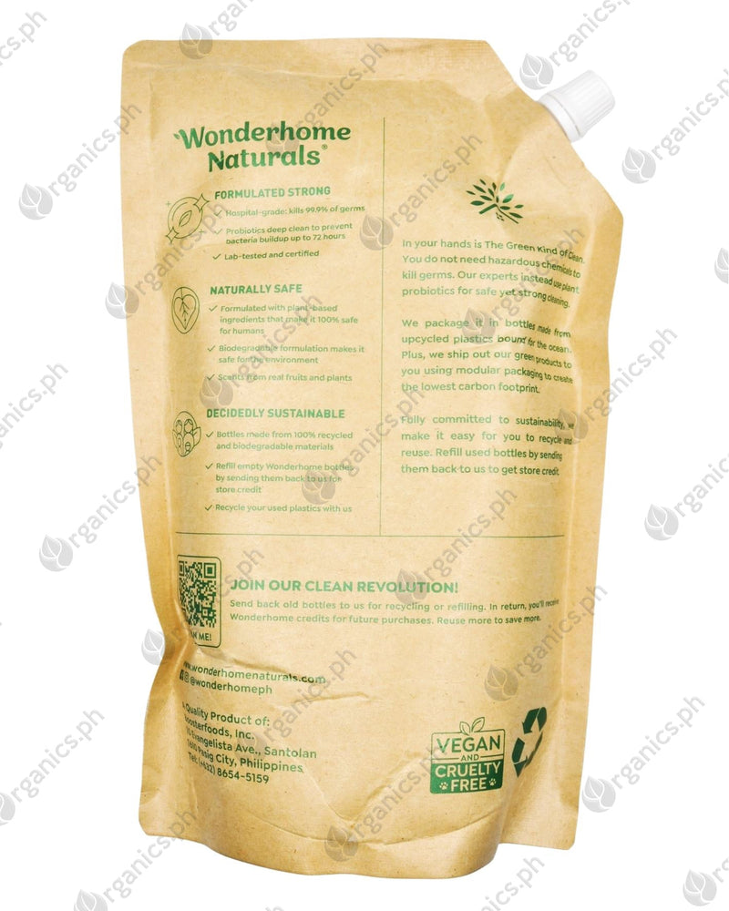 Wonderhome Naturals Natto Hydrating Hand Sanitizer - Wild Woodsage - Refill Pack (1 Liter) - Organics.ph