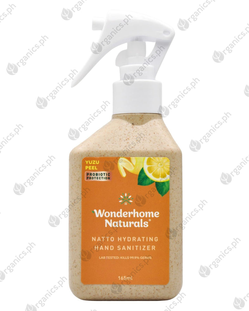 Wonderhome Naturals Natto Hydrating Hand Sanitizer - Yuzu Peel (165ml) - Organics.ph