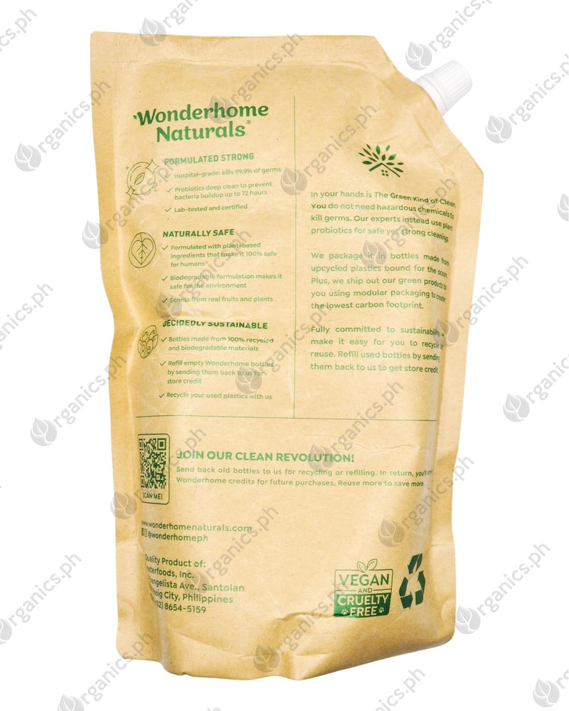 Wonderhome Naturals Natto Hydrating Hand Sanitizer - Yuzu Peel - Refill Pack (1 Liter) - Organics.ph