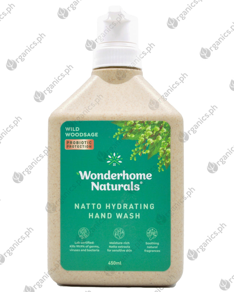 Wonderhome Naturals Natto Hydrating Hand Wash - Wild Woodsage (450ml) - Organics.ph