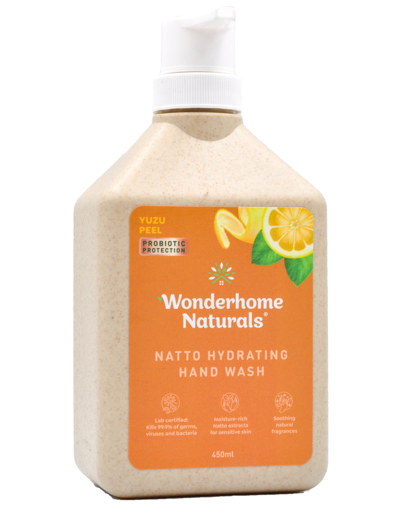 Wonderhome Naturals Natto Hydrating Hand Wash - Yuzu Peel (450ml) - Organics.ph