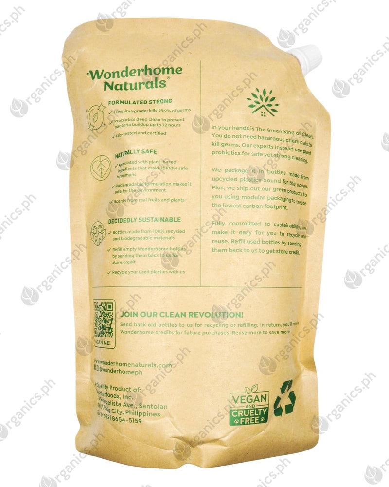 Wonderhome Naturals Tile & Mildew Foaming Cleaner - Pine & Citrus Rind - Refill Pack (1 Liter) - Organics.ph