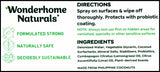 Wonderhome Naturals Wood Top Cleaner & Conditioner - Dayap Lime & Lemongrass (300ml) - Organics.ph