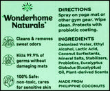 Wonderhome Naturals Yoga Mat Cleaner - Organic Eucalyptus Oil (165ml) - Organics.ph